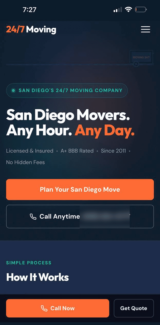Mobile screenshot of Moving Company