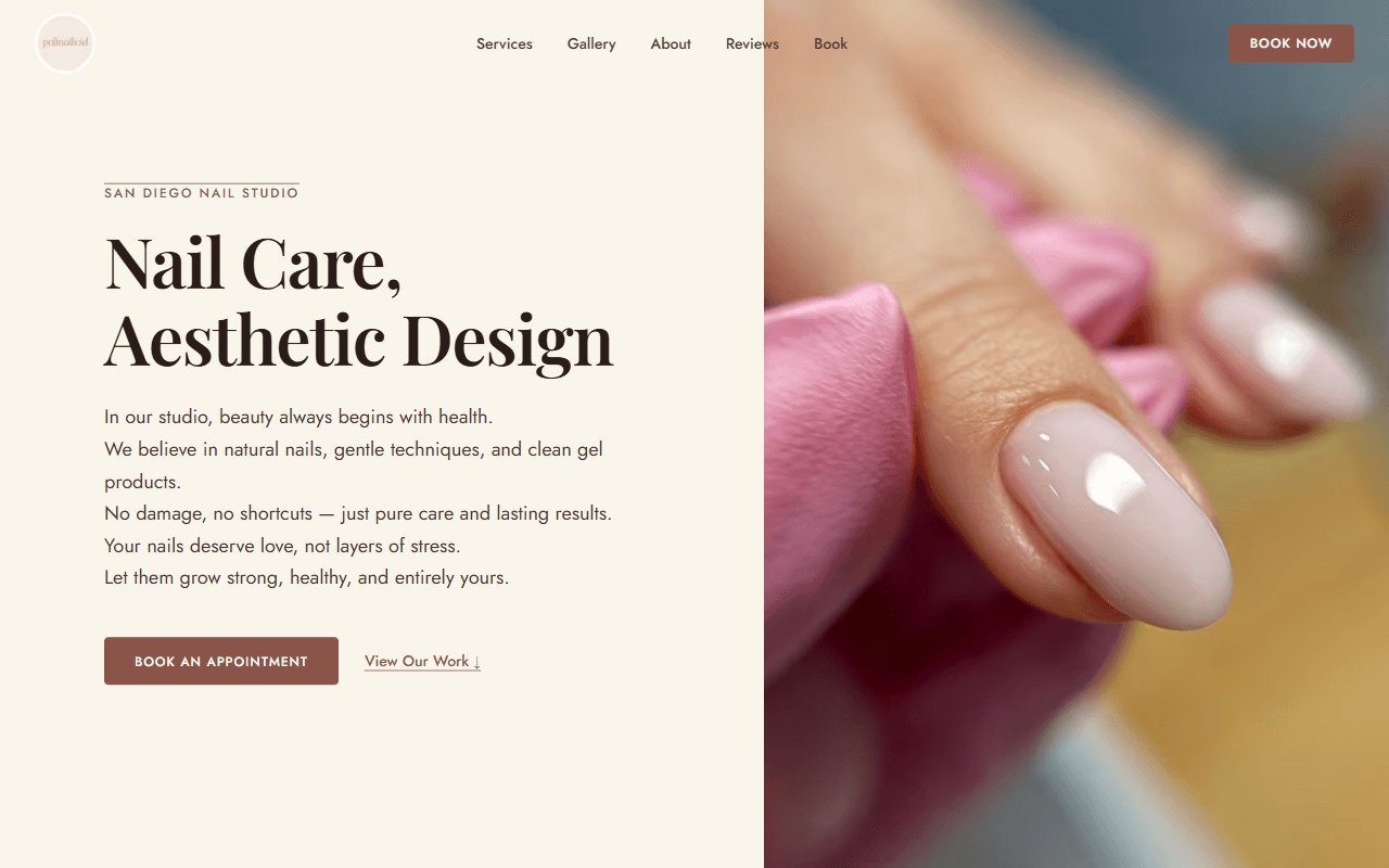 Desktop screenshot of Nail Studio